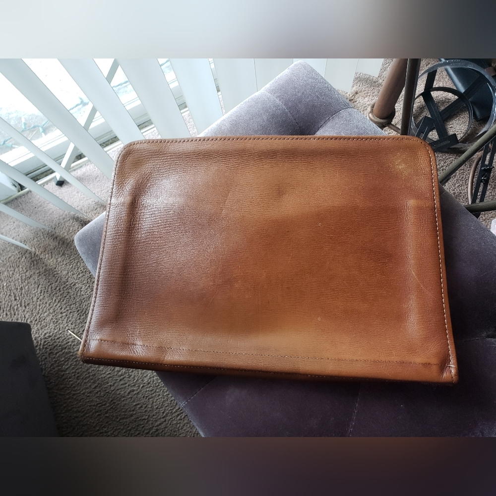Vintage 50s Dopp Chicago Coated Leather Document Holder Portfolio